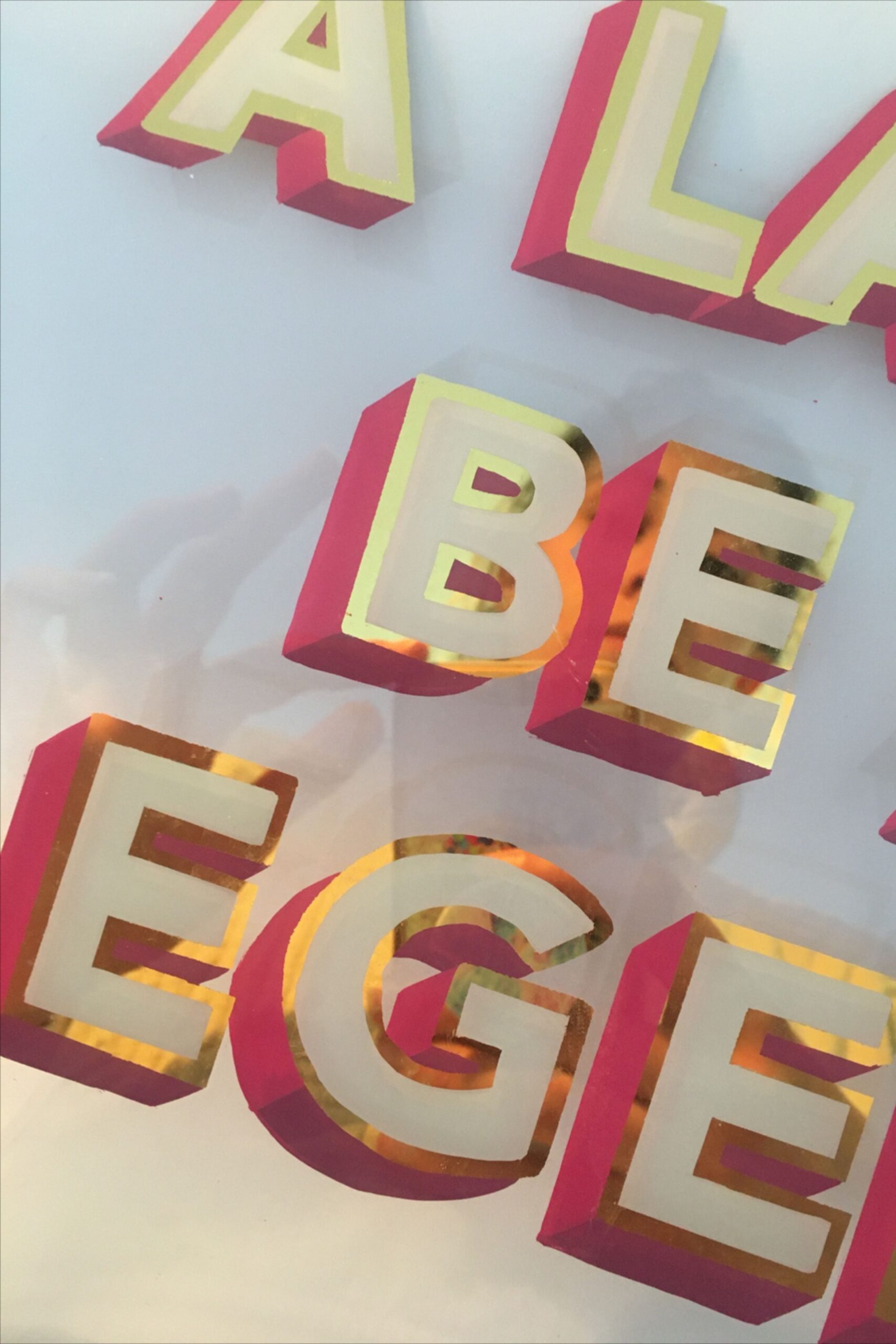 Stevie Nicks lyrics art, gold leaf signs