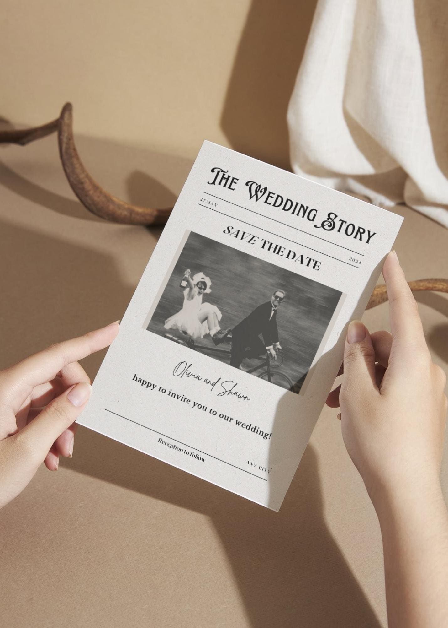 Timeless Elegance Vintage Wedding and Birthday Invitation Templates