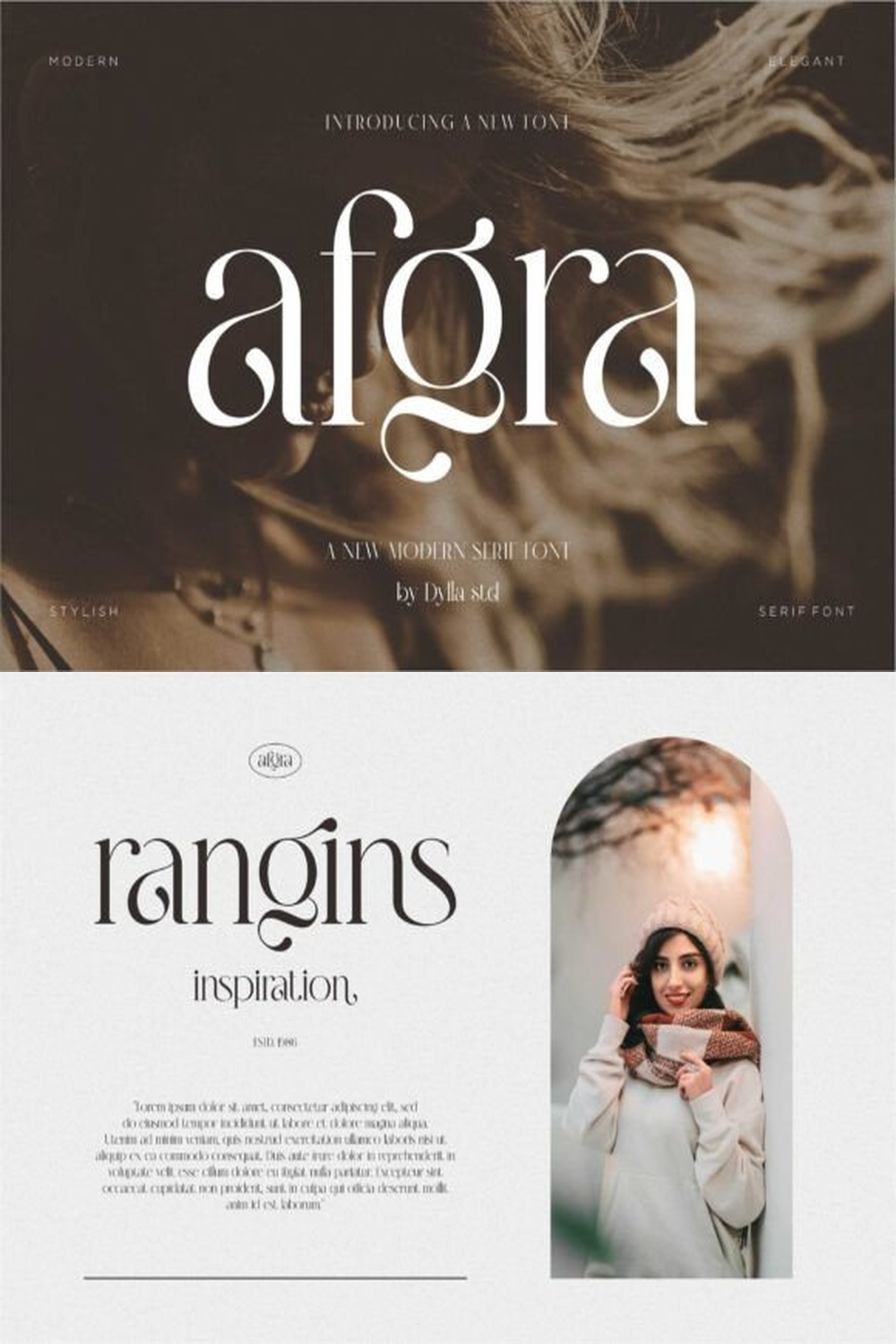 Afgra Font: Elegant Serif Typeface for Modern Logo Design & Branding