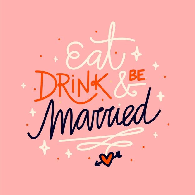 Cute wedding lettering | Free Vector