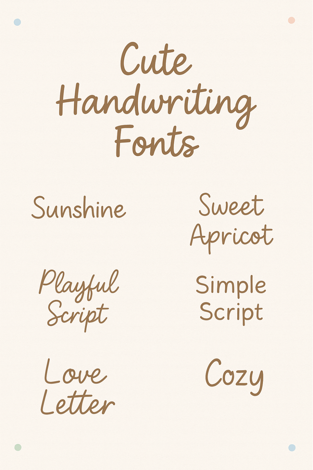 Cute Handwriting Fonts for Canva | Script & Playful Aesthetic