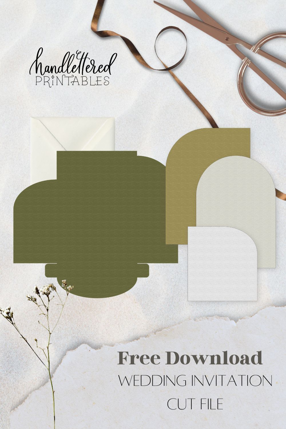 (Template) Free Wedding Invitation SVG File for Cricut