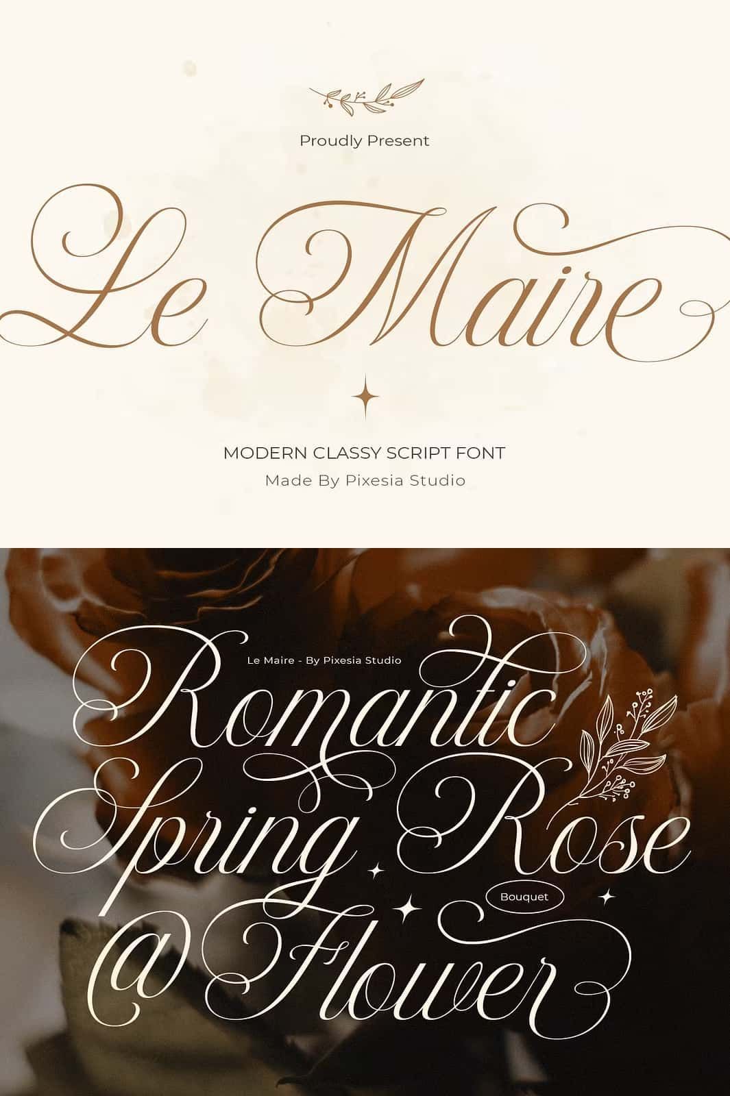 Le Maire — Modern Cursive Script