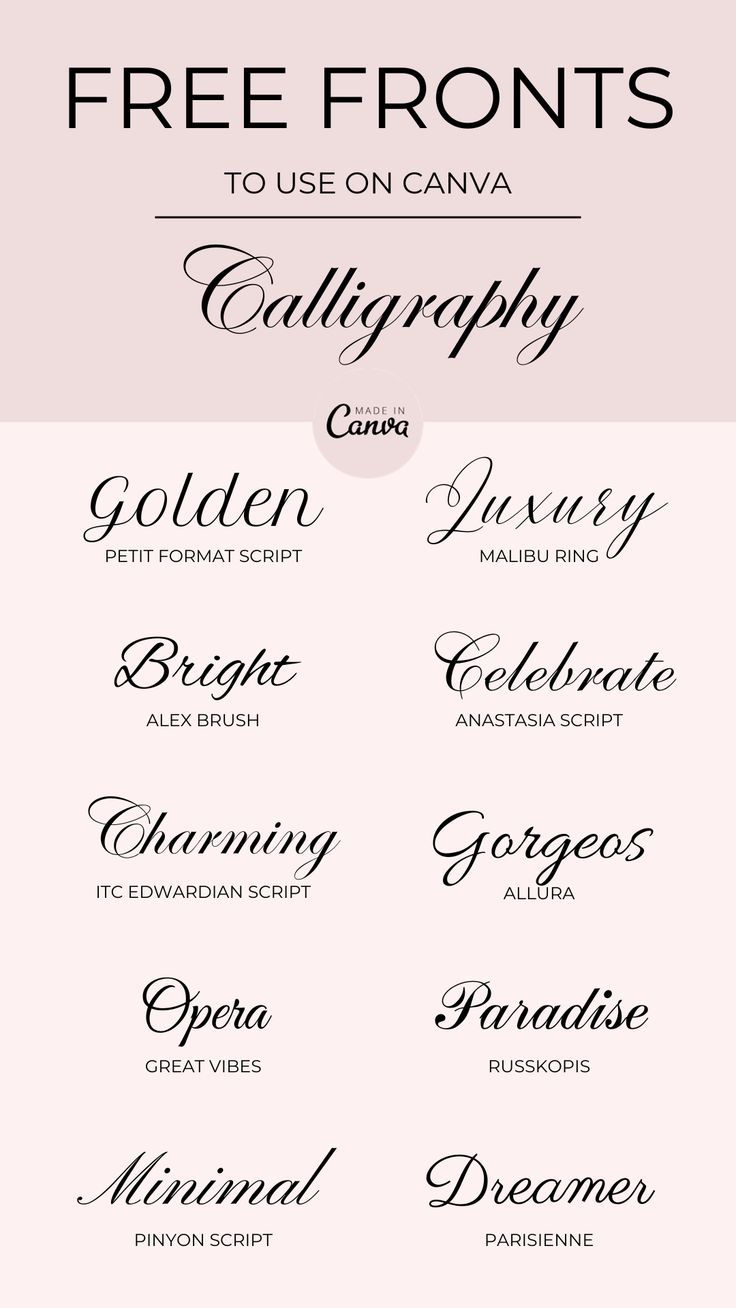 ✨ Elevate Your Designs with These Free Calligraphy-Style Fonts! 🖋️♥ Use Them for Free on Canva 🎨✨