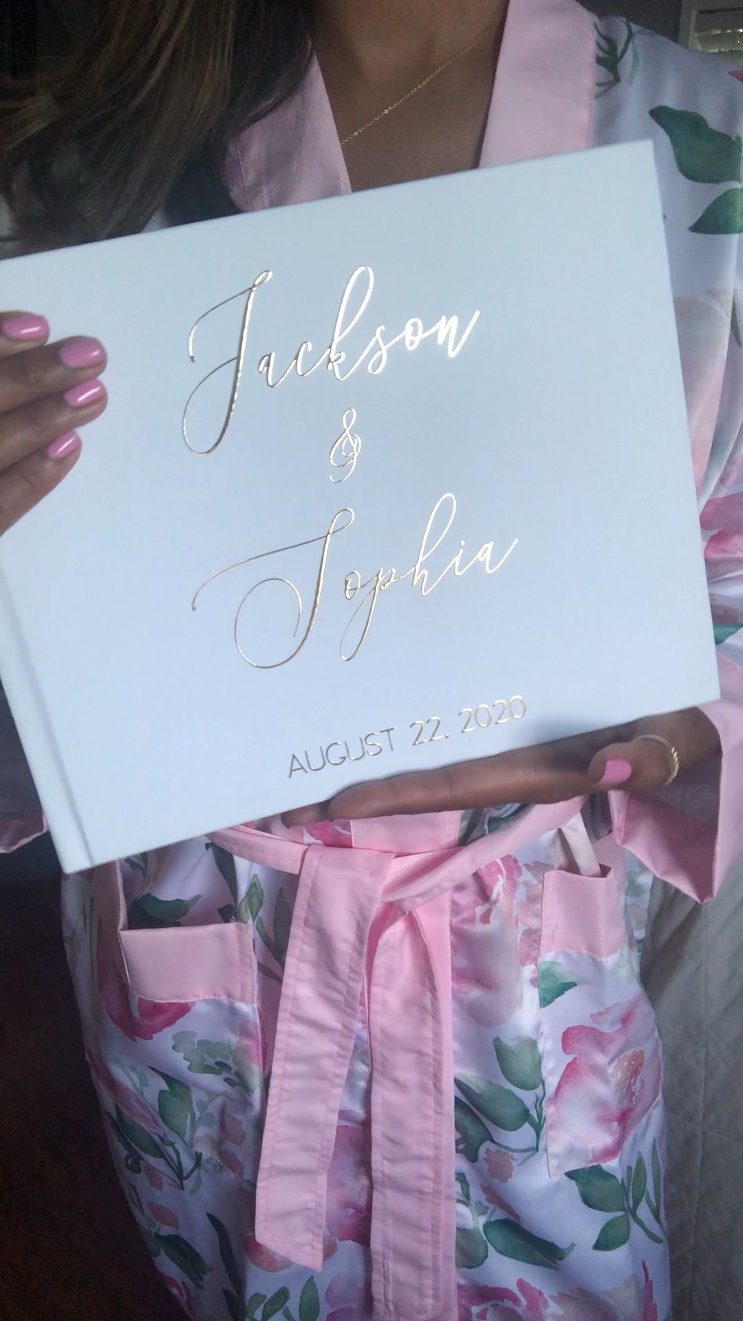 White & Gold Foil Wedding Guest Book — The Jackson — Pretty Collected