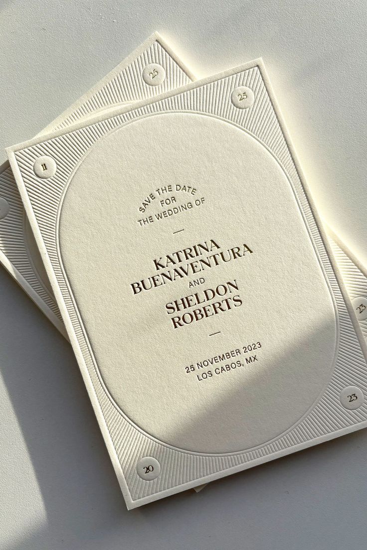 Luxury Letterpress Save the Dates