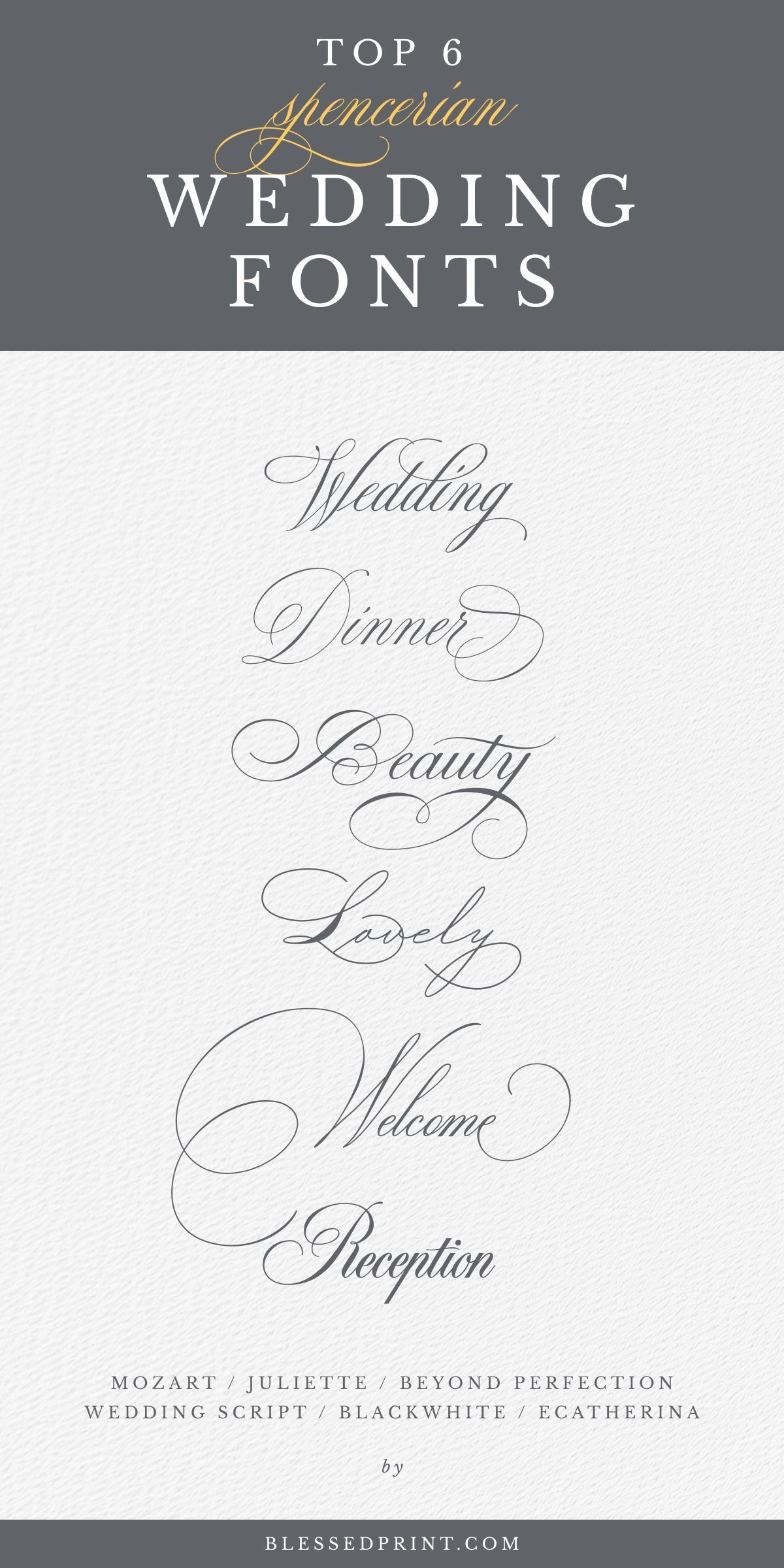 Top 6 Elegant Wedding Fonts for 2026 Invitations
