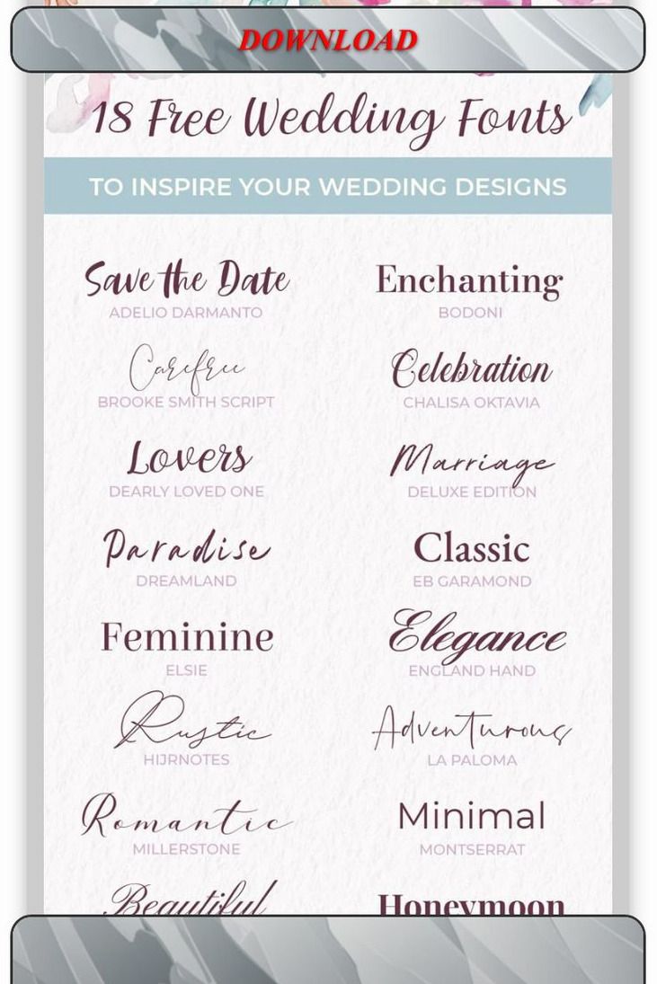 Elegant Calligraphy Font for Save the Dates & Invitations