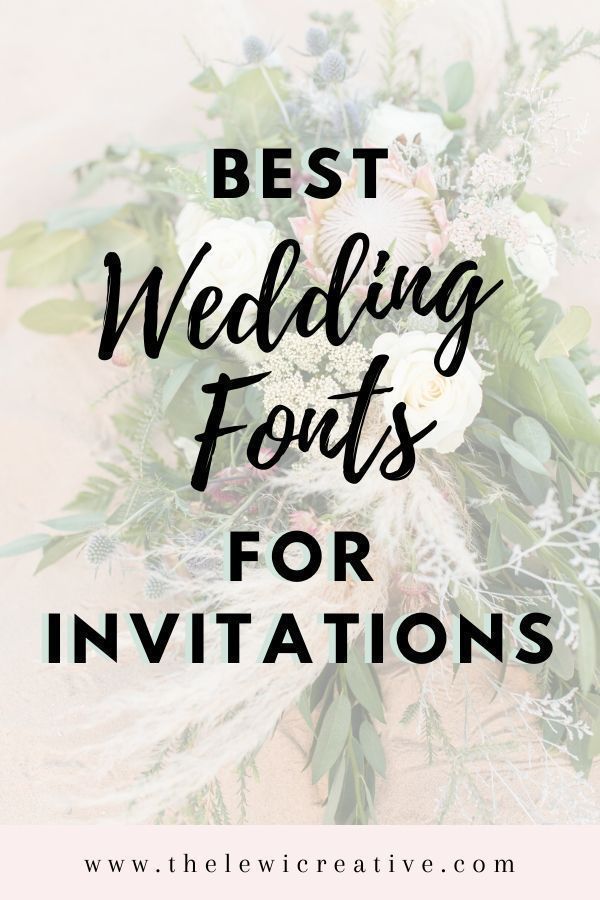 The Best Wedding Fonts for DIY Invitations
