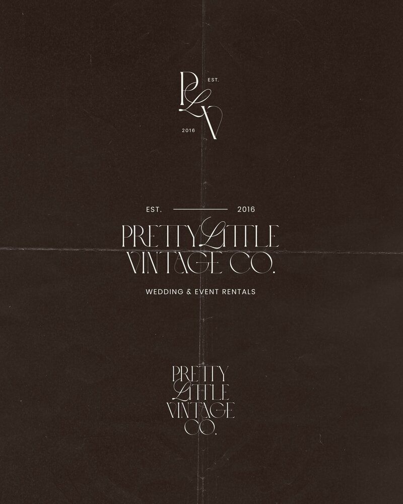 Timeless, romantic brand identity design for wedding pros