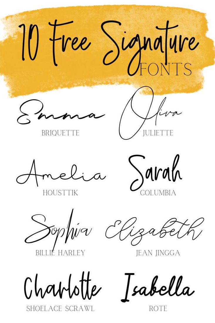 Free Signature Fonts