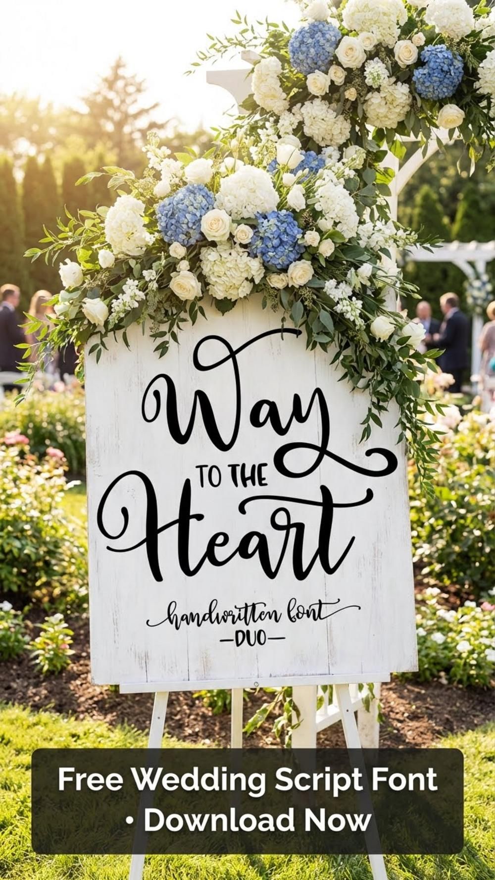 Free Wedding Script Font Download for DIY Welcome Signs.