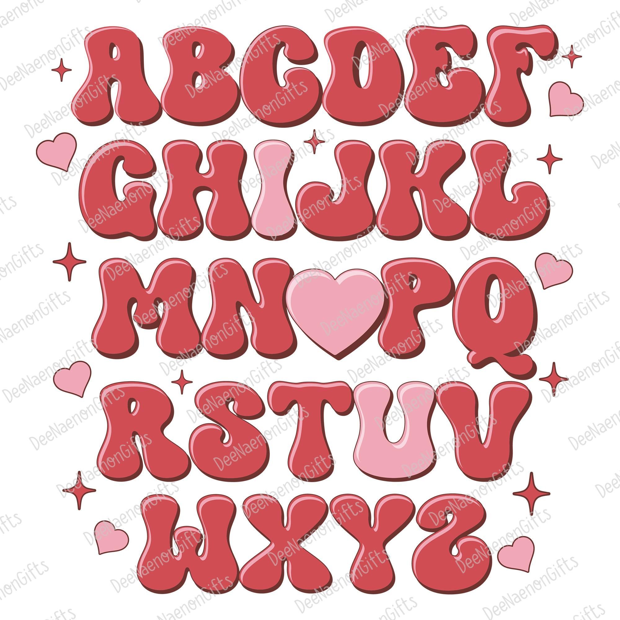 Abcd I Love You Svg Valentines Day Teacher Svg Alphabet Svg Love Alphabet Svg Valentine Svg Heart C