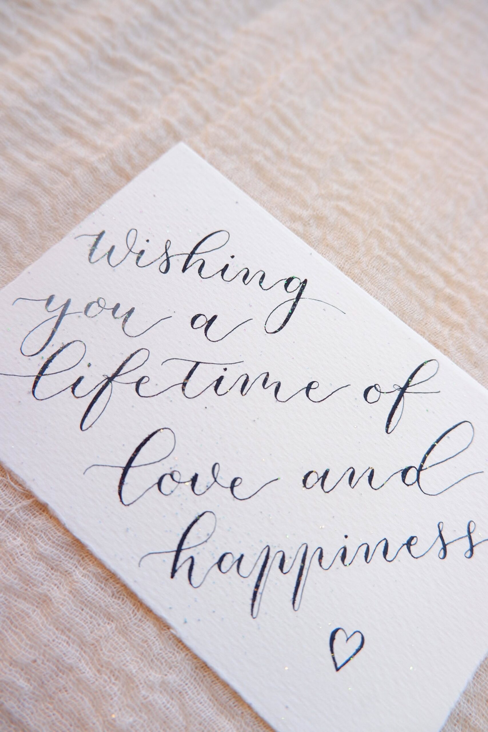 Handwritten Wedding Card | Handmade Wedding Guest Card | Calligraphy Wedding Card | Deckle Edge Card | Luxury Wedding Card — Etsy UK