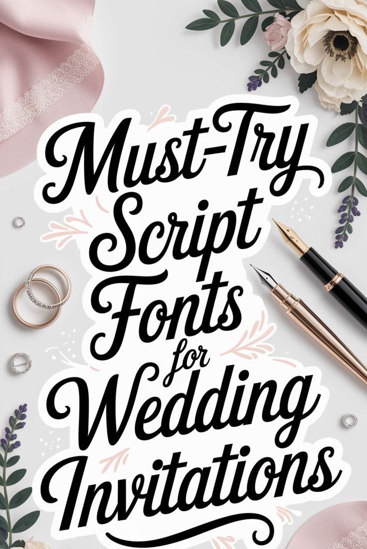 Must-Try Script Fonts for Wedding Invitations and Stationery