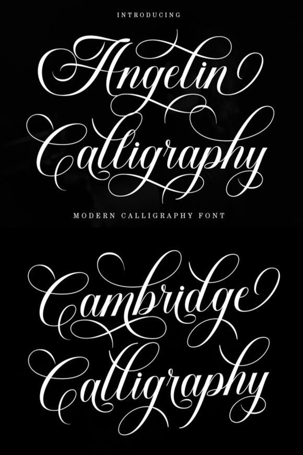 Angelin Calligraphy Font: Elegant Modern Script for Wedding Invitations and Logos