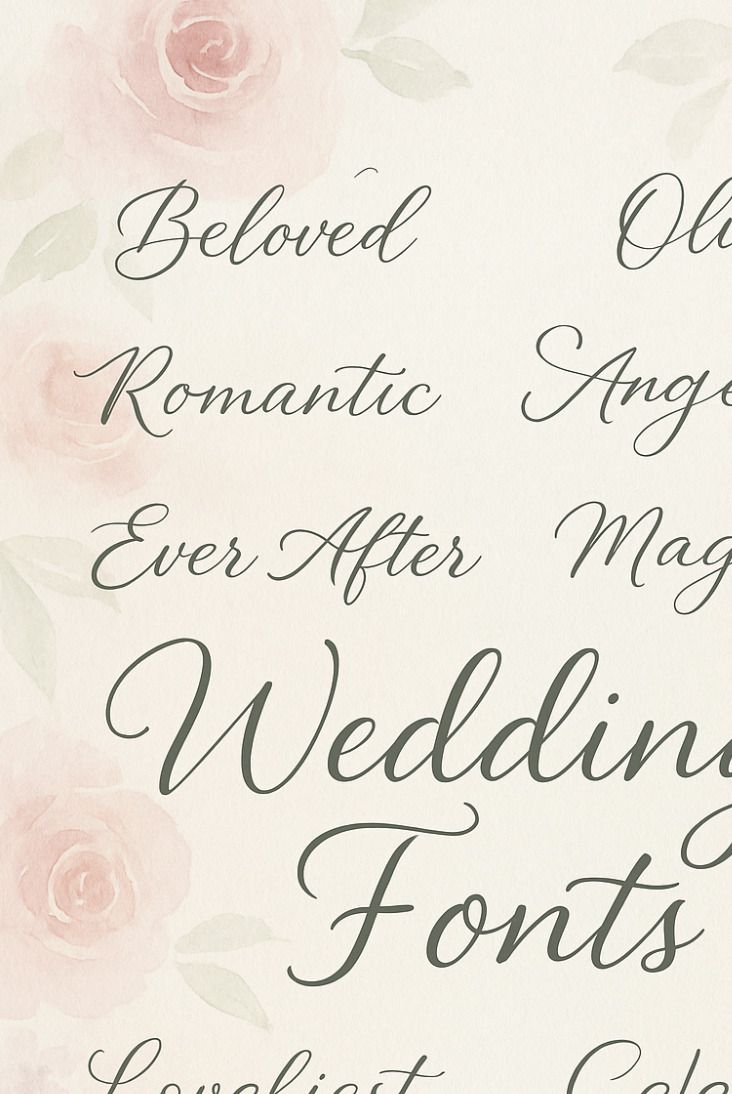 Romantic Wedding Fonts | Script Calligraphy for Invitations & Stationery