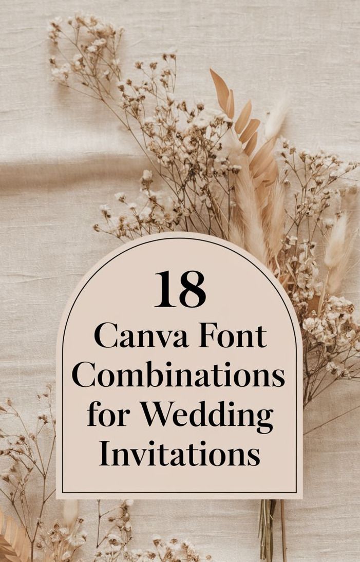 Elegant & Romantic: 18 Canva Font Pairings Perfect for Your Wedding Invitations