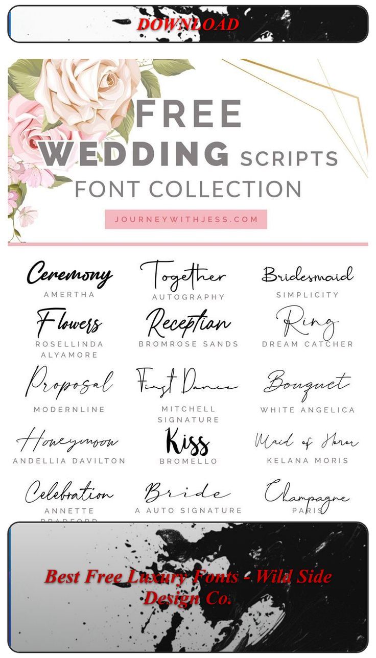 ⚡ Digital Download — Wedding Fonts — 💎 Premium 100+ Calli…