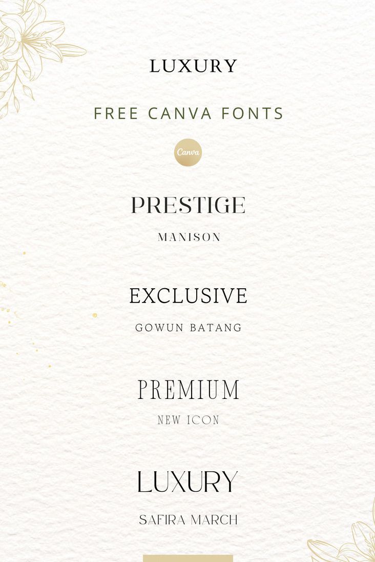 Free Luxury Canva Fonts — Design Inspired
