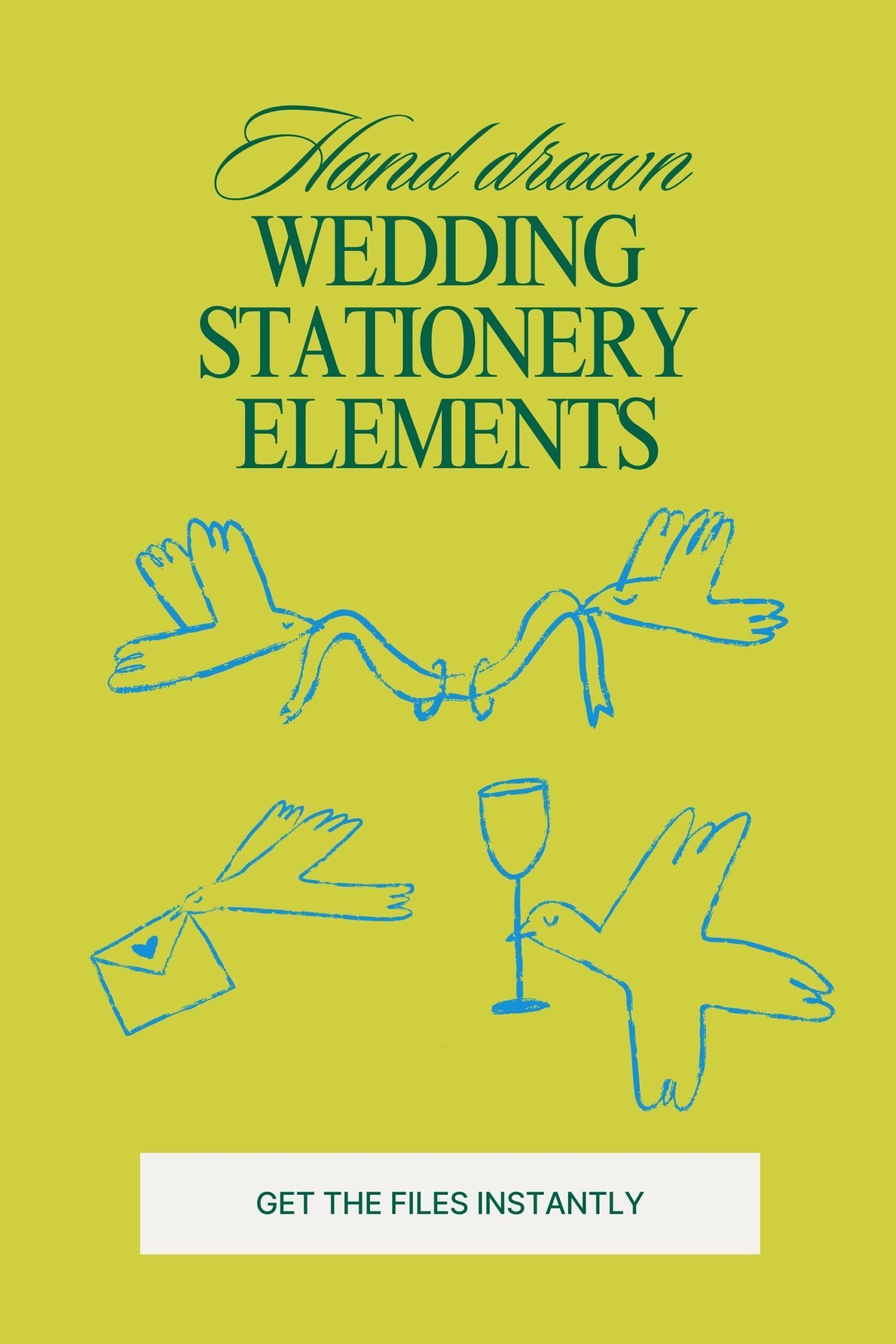 High-Contrast Wedding Clipart Set