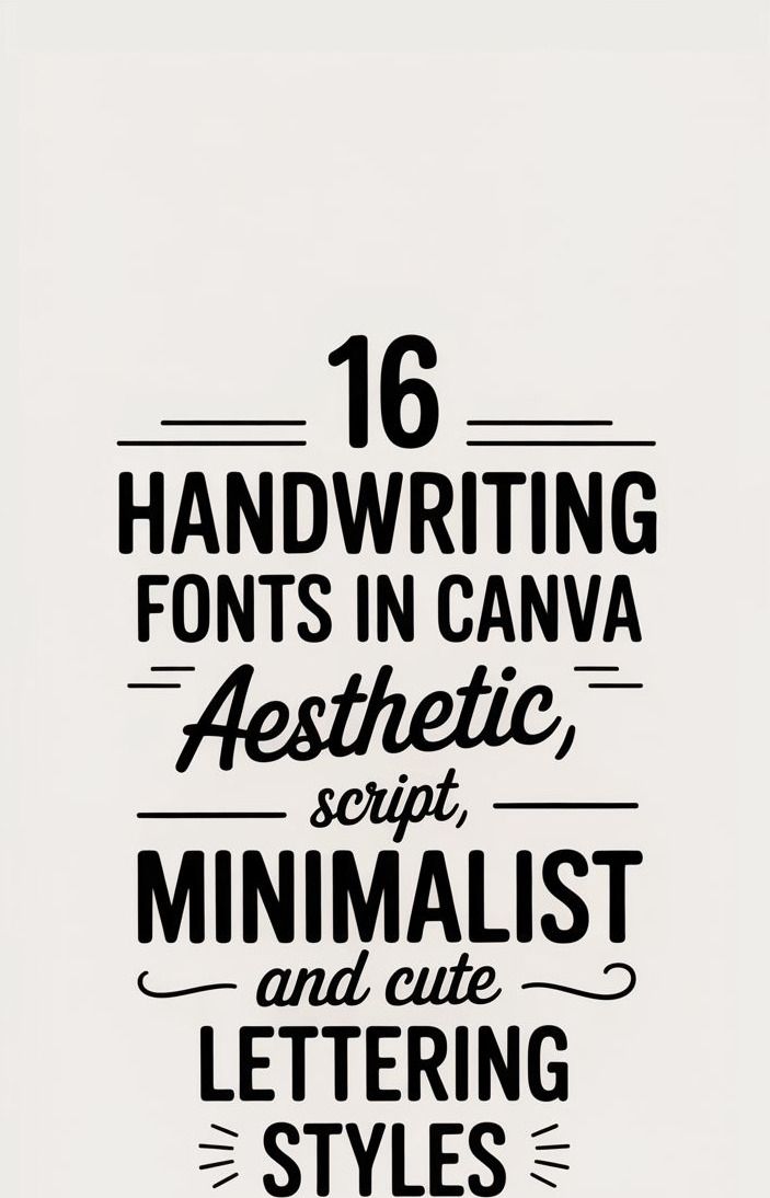 16 Handwriting Fonts in Canva for Aesthetic, Script, Minimalist and Cute Lettering Styles