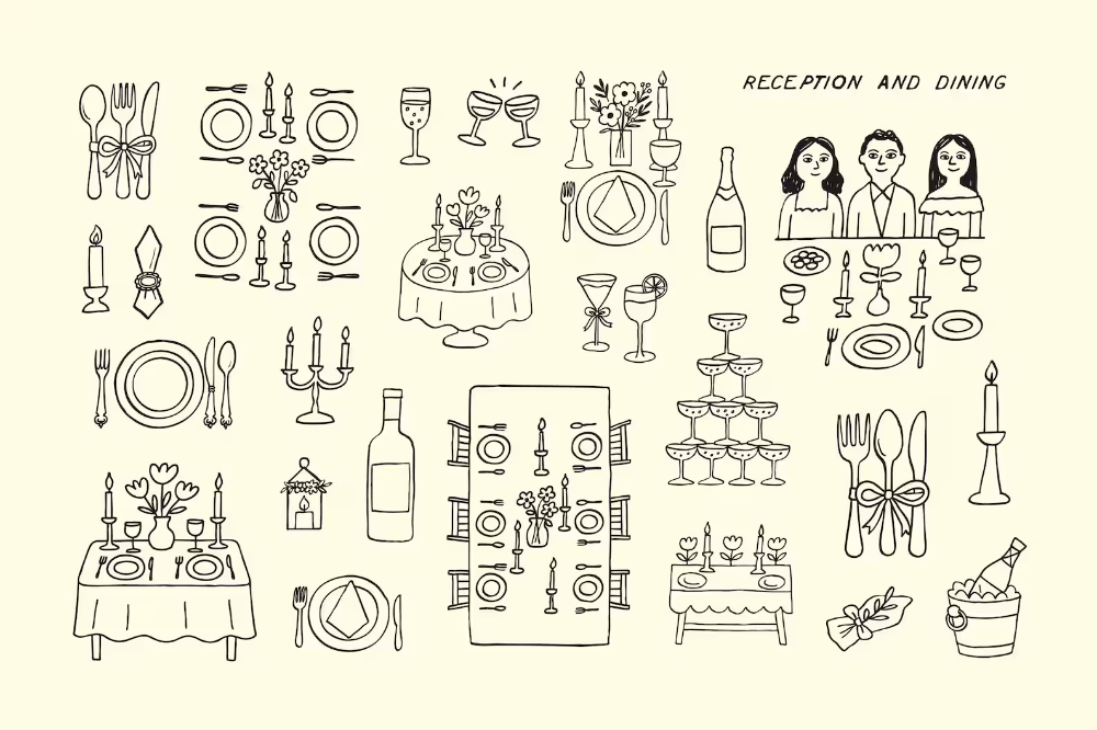 Naive Wedding Illustrations Bundle | Hand-drawn Couple & Ceremony Line Art | Wedding Invitation Graphics | 190 SVG PNG — Etsy Finland