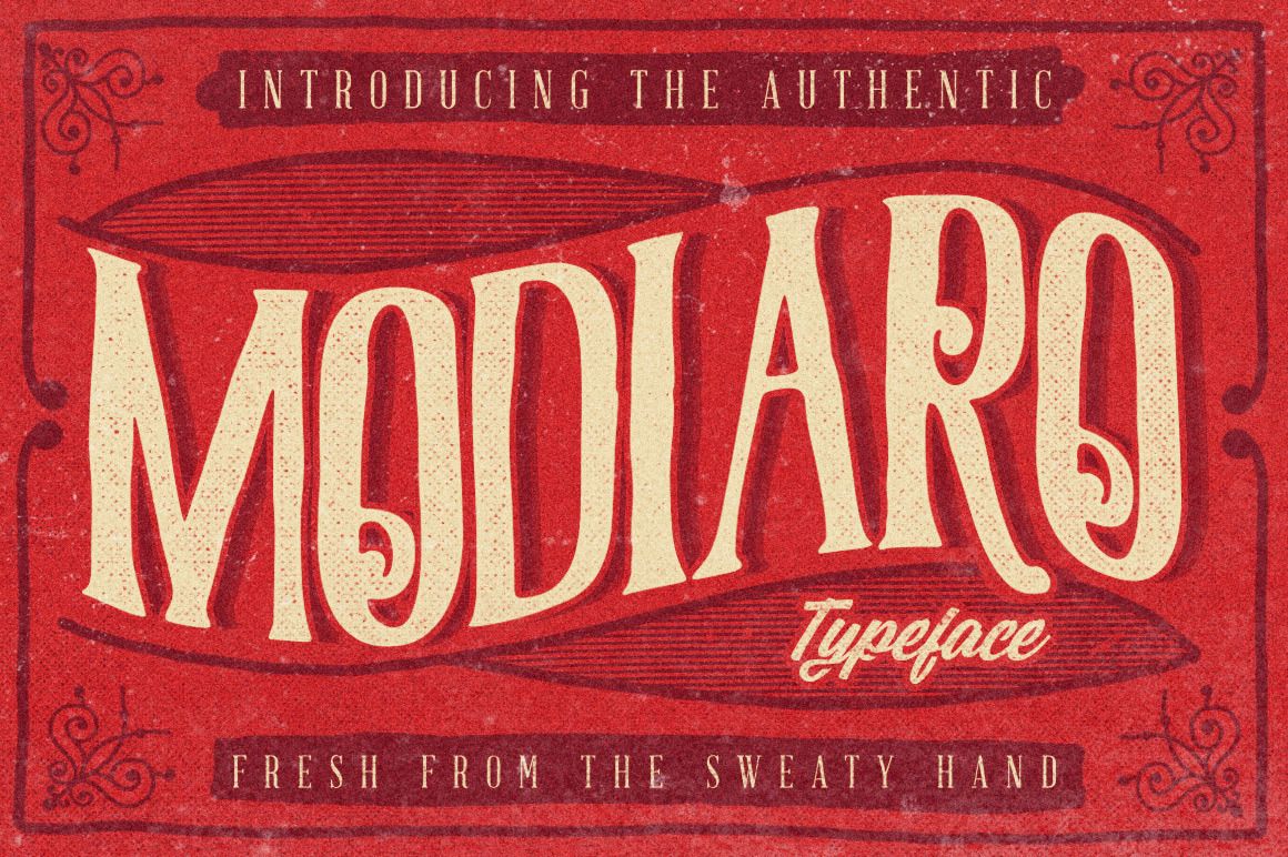 Modiaro Vintage Branding Logo Font by Ian Irwanwismoyo | Creative Market