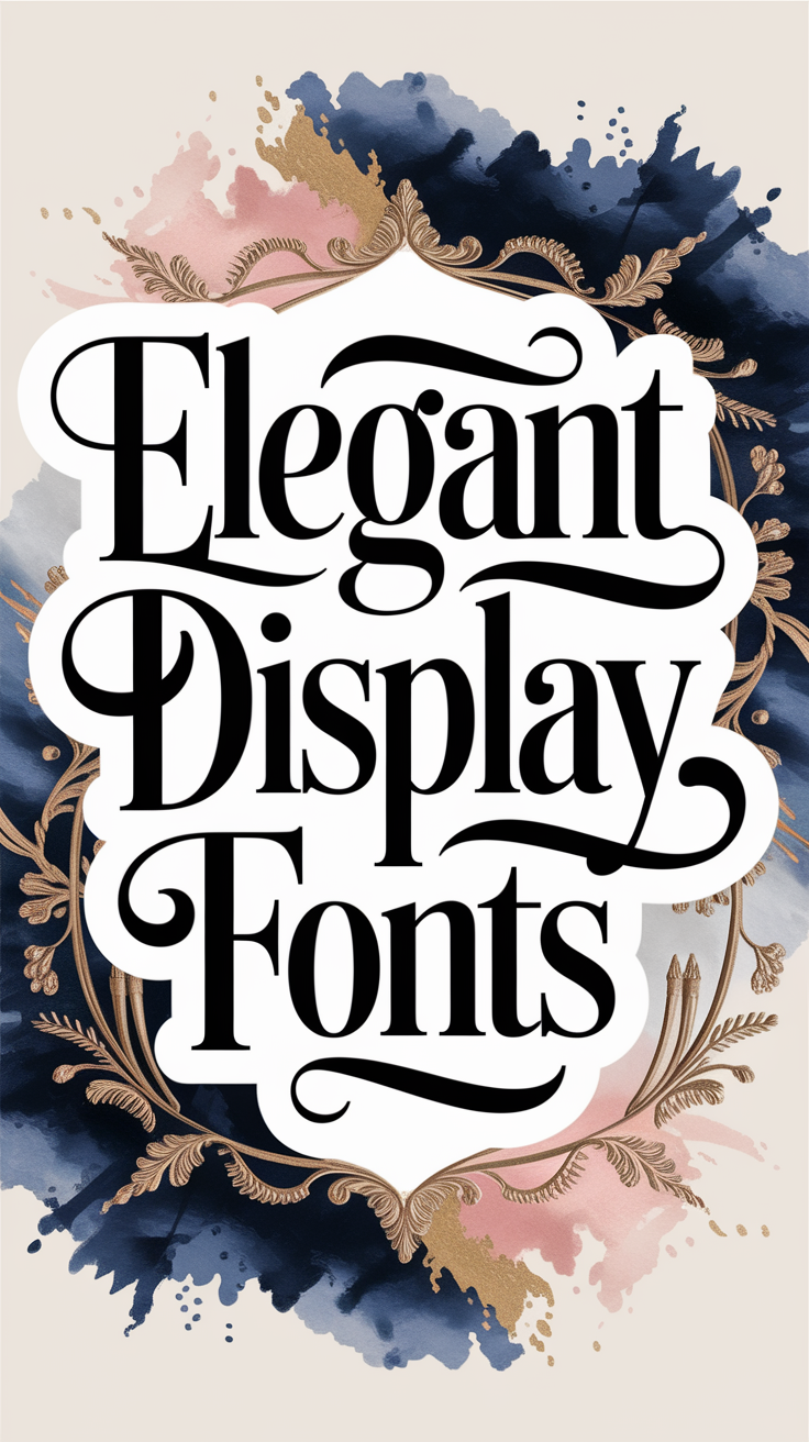 Fun Time with Elegant Display Fonts!