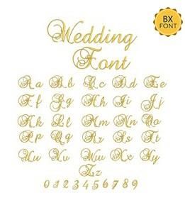 Wedding Embrilliance Embroidery Font