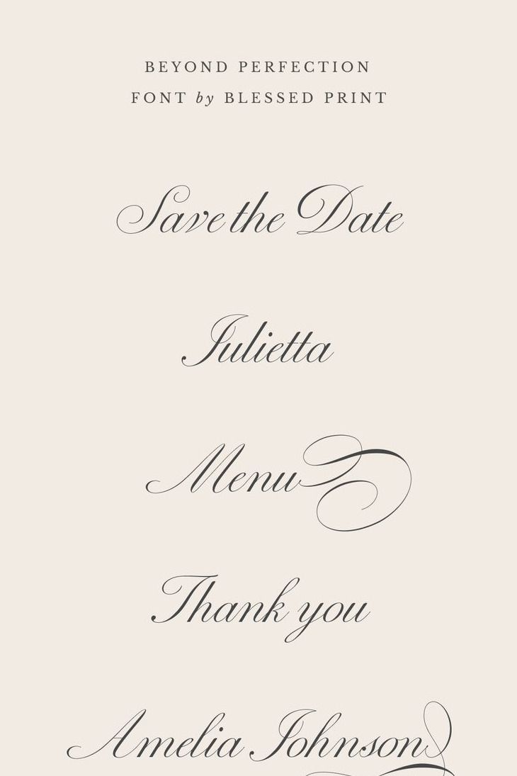 💍 ‘FREE Beyond Perfection Script – A Graceful Wedding Font by Blessed Print’