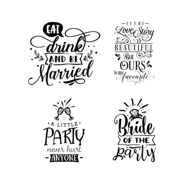 Wedding quotes typography lettering for tshirt design | Premium Vector
