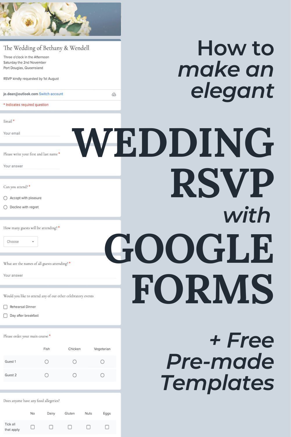 Effortless Elegance: Your Simple Wedding RSVP with Google Forms