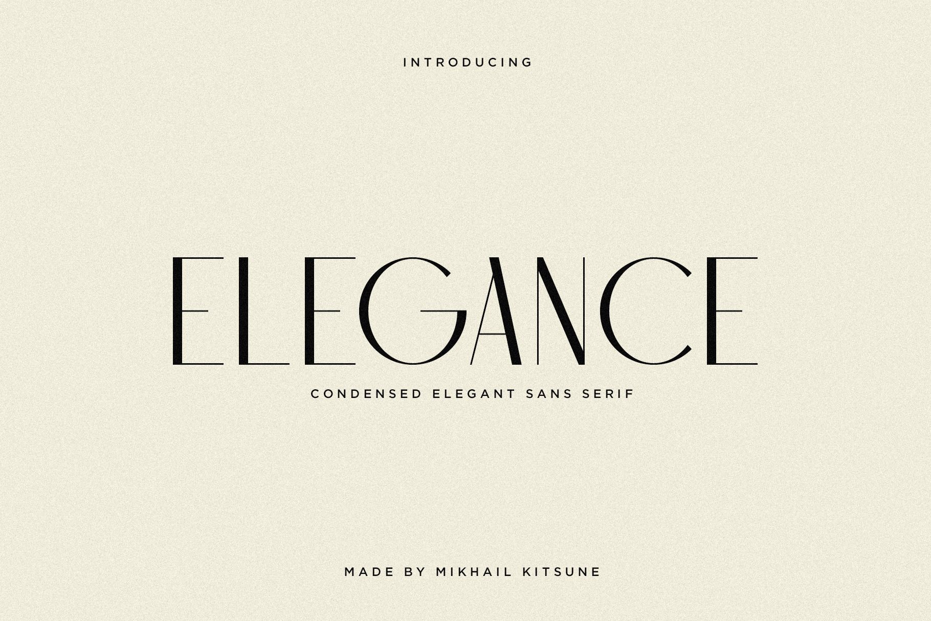 Elegance — Modern Sans Serif | Mikhail Kitsune