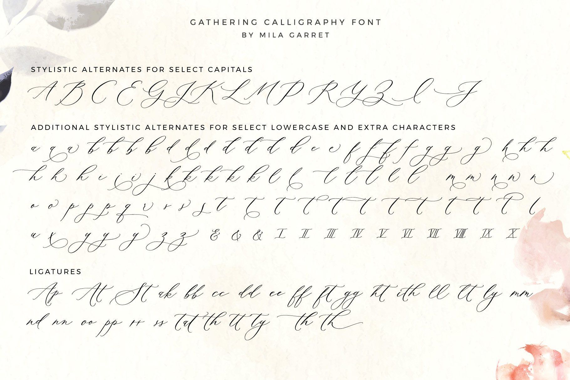 Gathering Calligraphy: Elegant Wedding Script Font