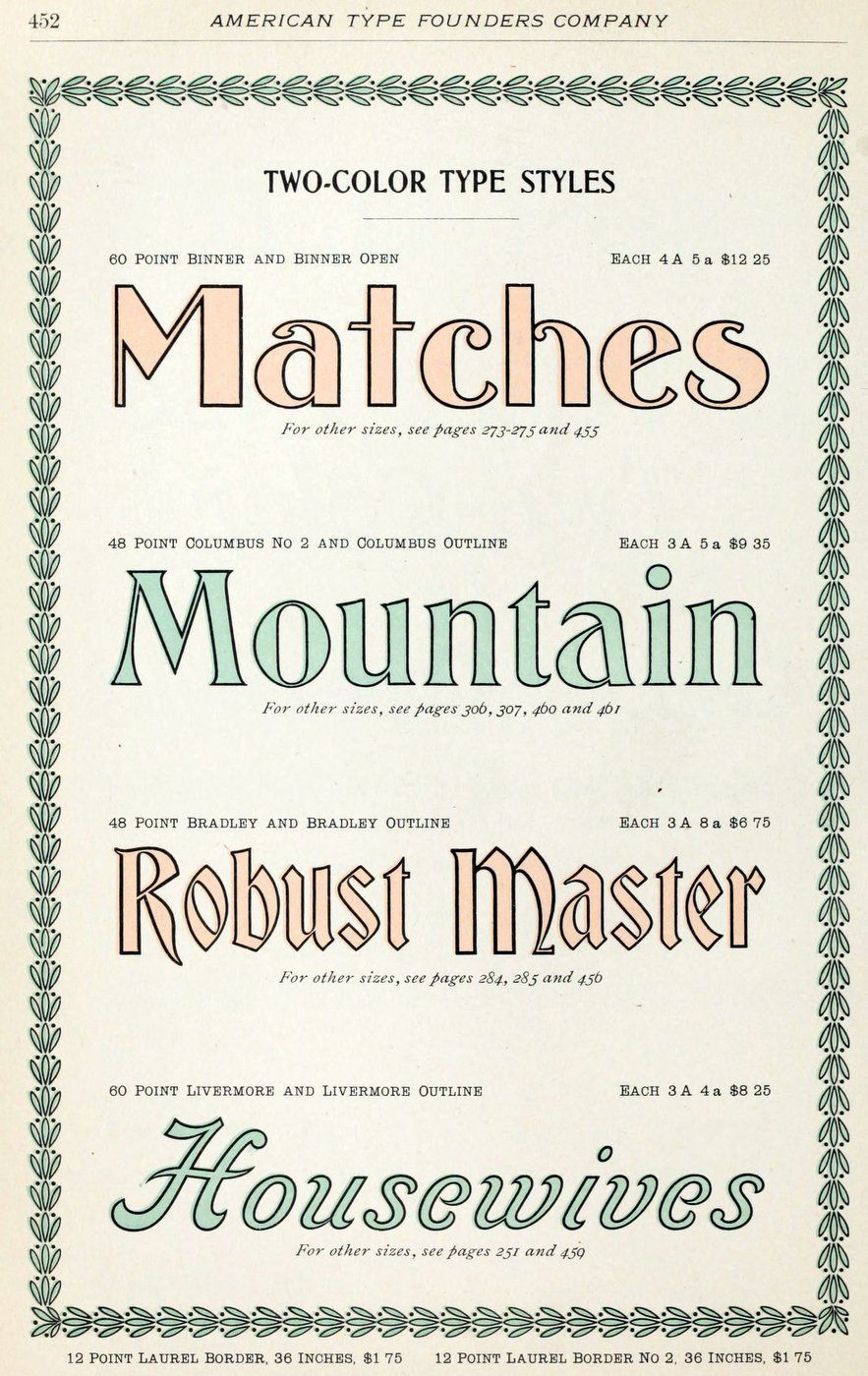 Like old-fashioned fonts: See dozens of vintage typefaces — Click Americana