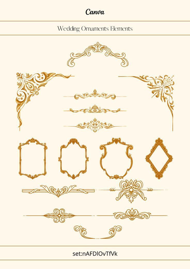 Wedding Ornaments Illustration | Canva Elements wayangkeyword
