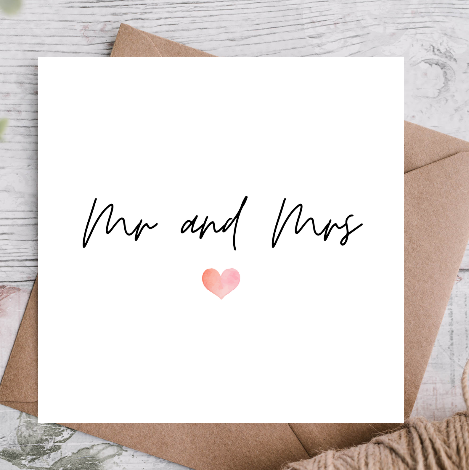 Mr And Mrs Card — Wedding Card / Congratulation Card