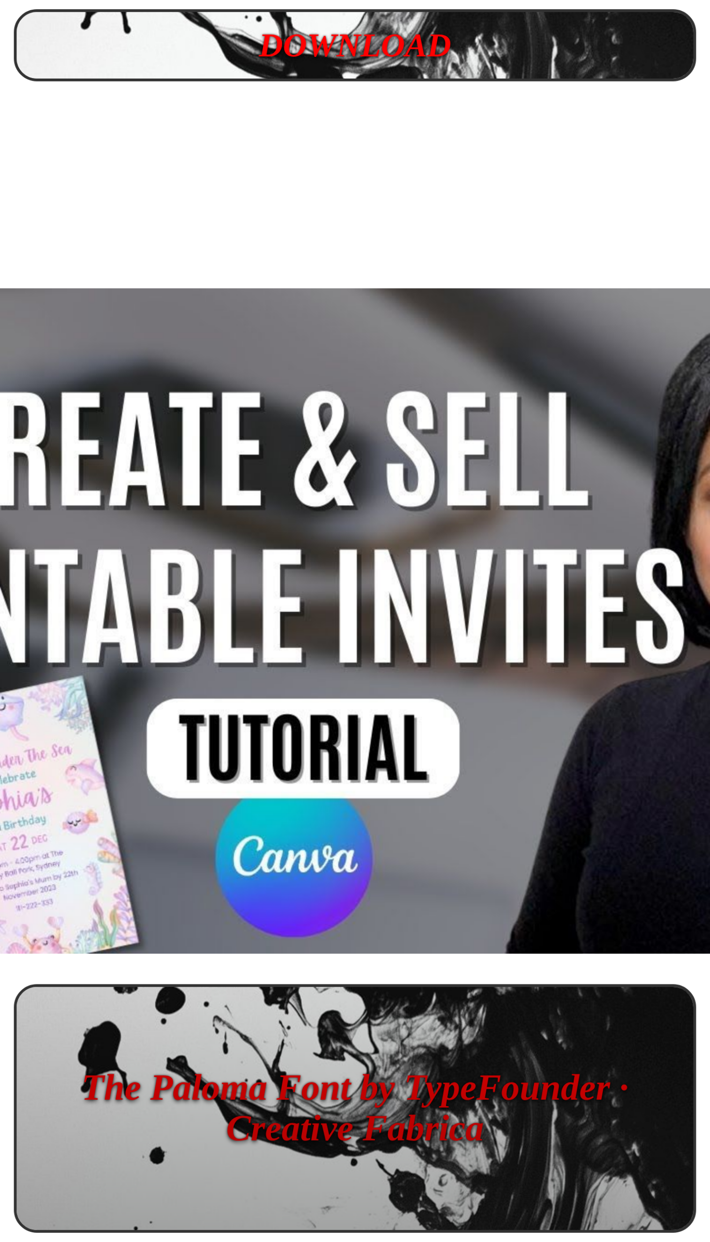 The Paloma Font by TypeFounder · Creative Fabrica