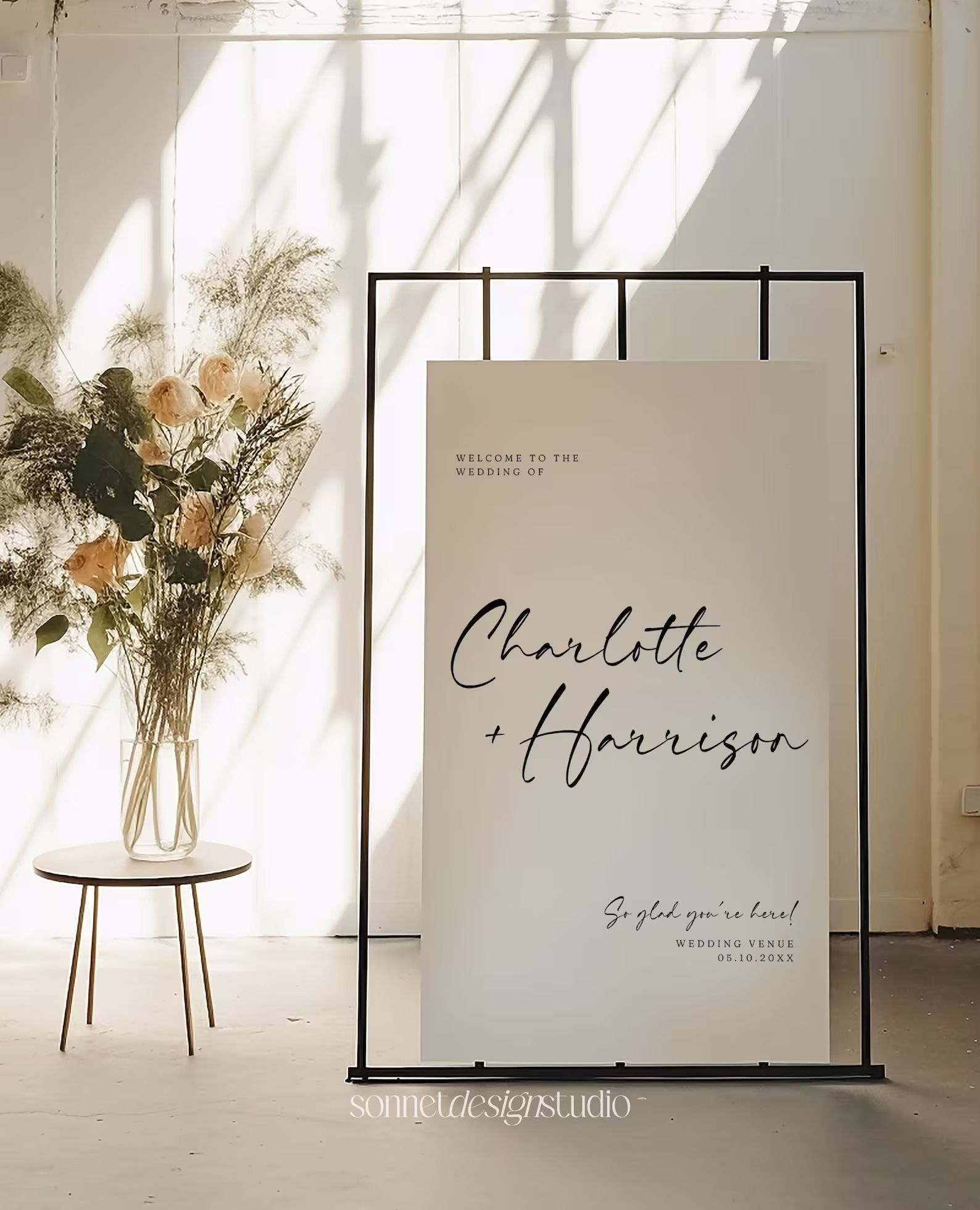 Wedding Welcome Signs Template, Minimalist Wedding Welcome Signs, Modern Wedding Reception Signage, Printable Wedding Signs, #03 — Etsy