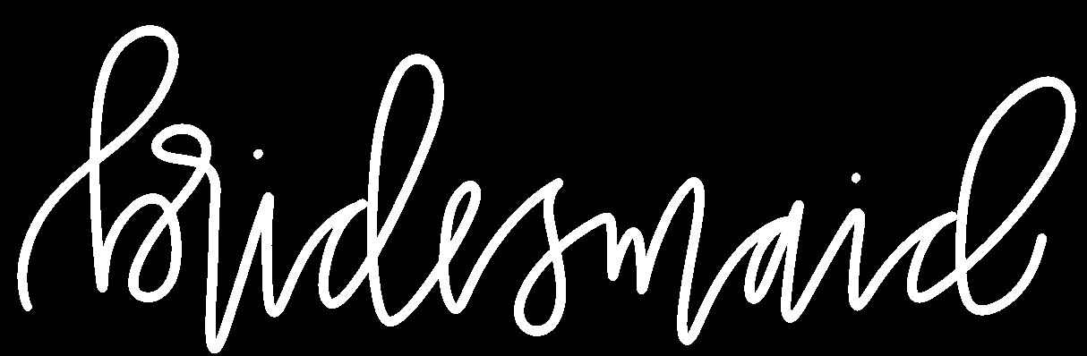 Brides Maid — White Calligraphy Lettering — Single Line — Facebook Frame