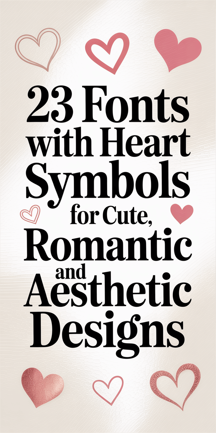 23 Fonts With Heart Symbols for Cute, Romantic and Aesthetic Designs