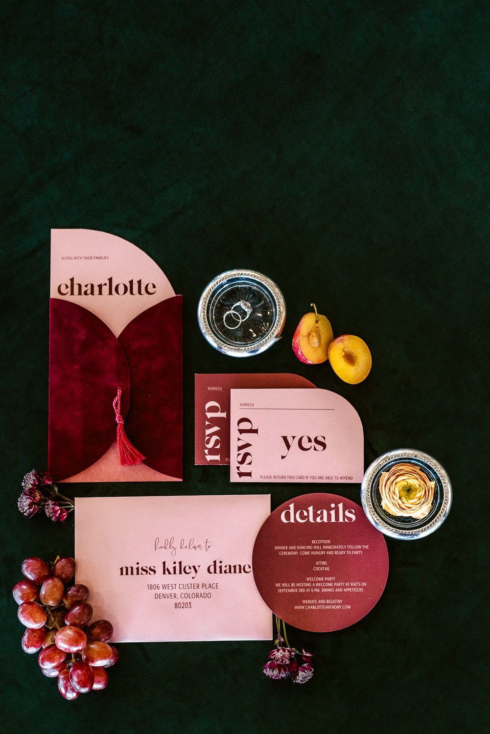 Modern monochromatic Wedding Invitations