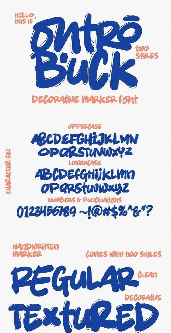Ontro Buck — Decorative Marker Font Font #font fonts #fonts lettering font #lett