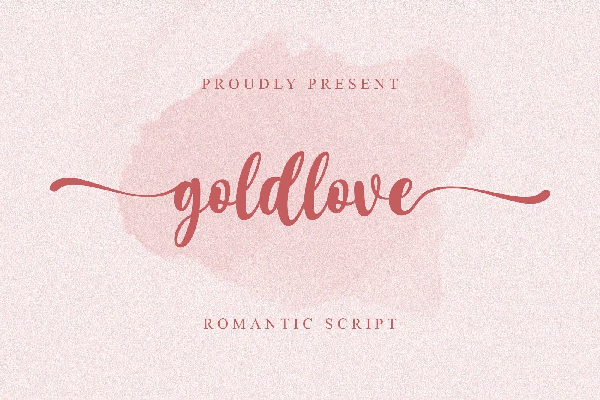 Elegant Goldlove Script for Weddings and Greetings