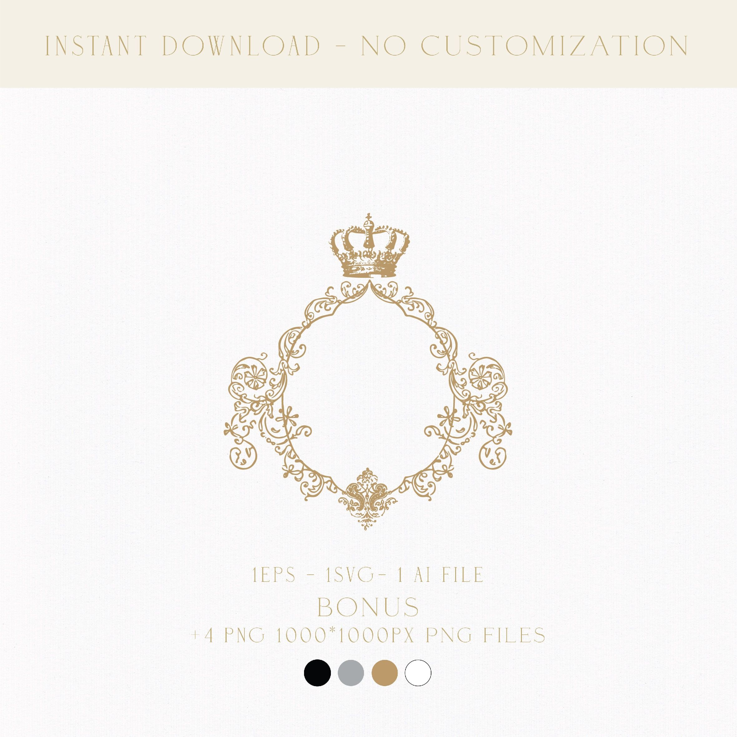 logo vintage monogramme écusson de mariage | Design d’invitation élégant (téléchargement numérique)