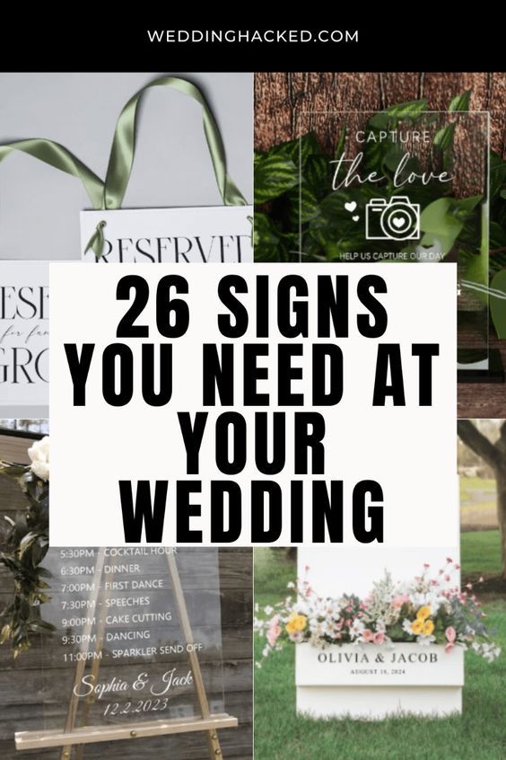 26 Essential Wedding Signs You Need On Your Wedding Day