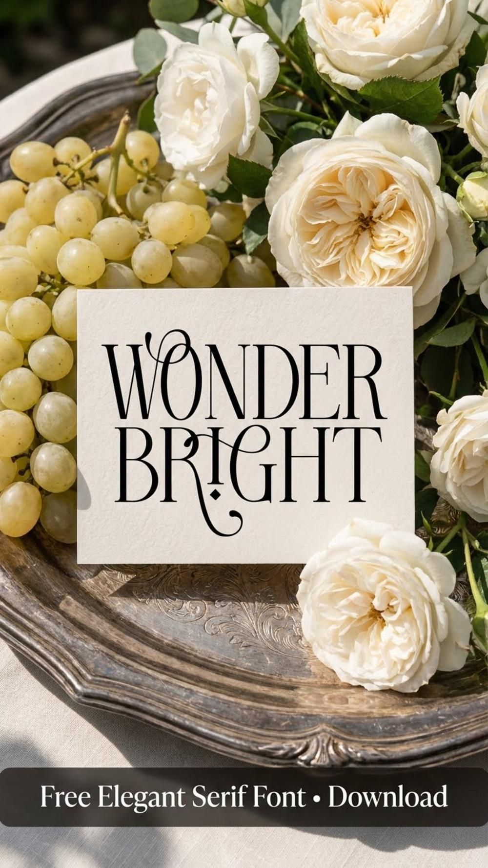 Elegant Serif Font for Wedding Stationery — Wonder Bright