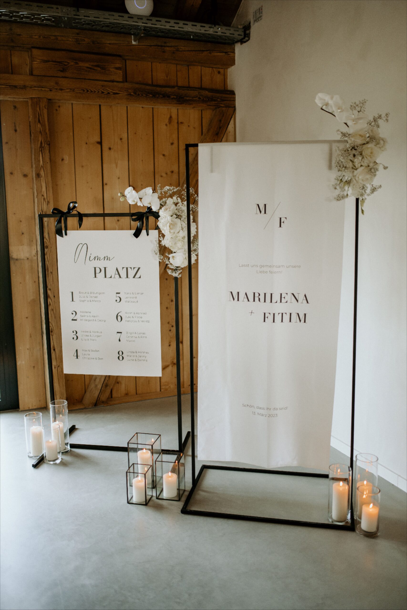 Wedding Welcome Sign and Seating Chart | Willkommensschild, Sitzplan Hochzeit | Modern Wedding