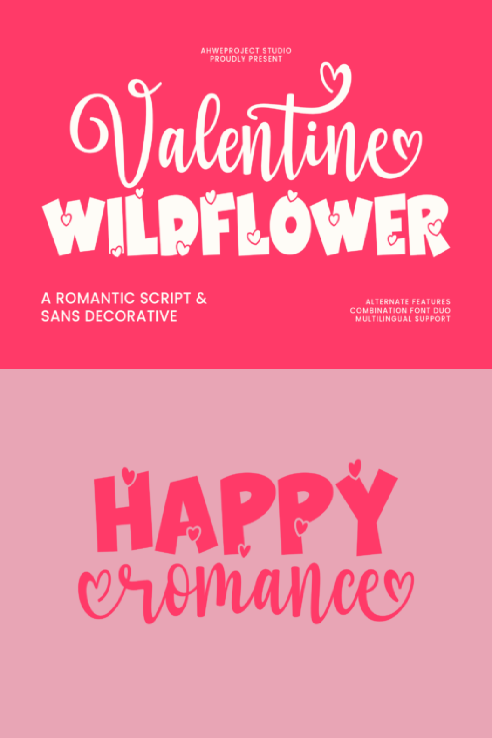 Valentine Wildflower Font: Charming and Playful Duo for Romantic Designs